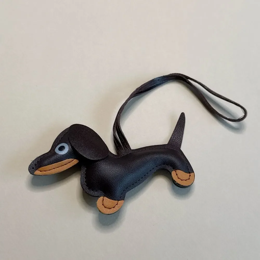 Stylish Black and Tan Dog Key Holder S1062
